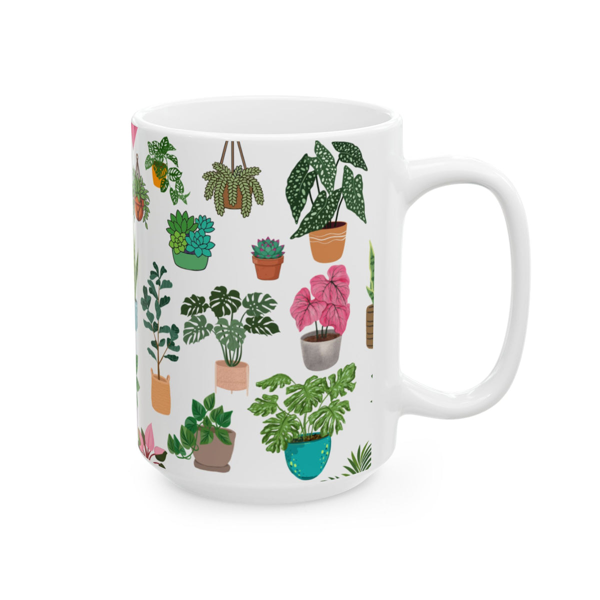 Colorful Houseplant Lover Ceramic Coffee Cup (11oz, 15oz)