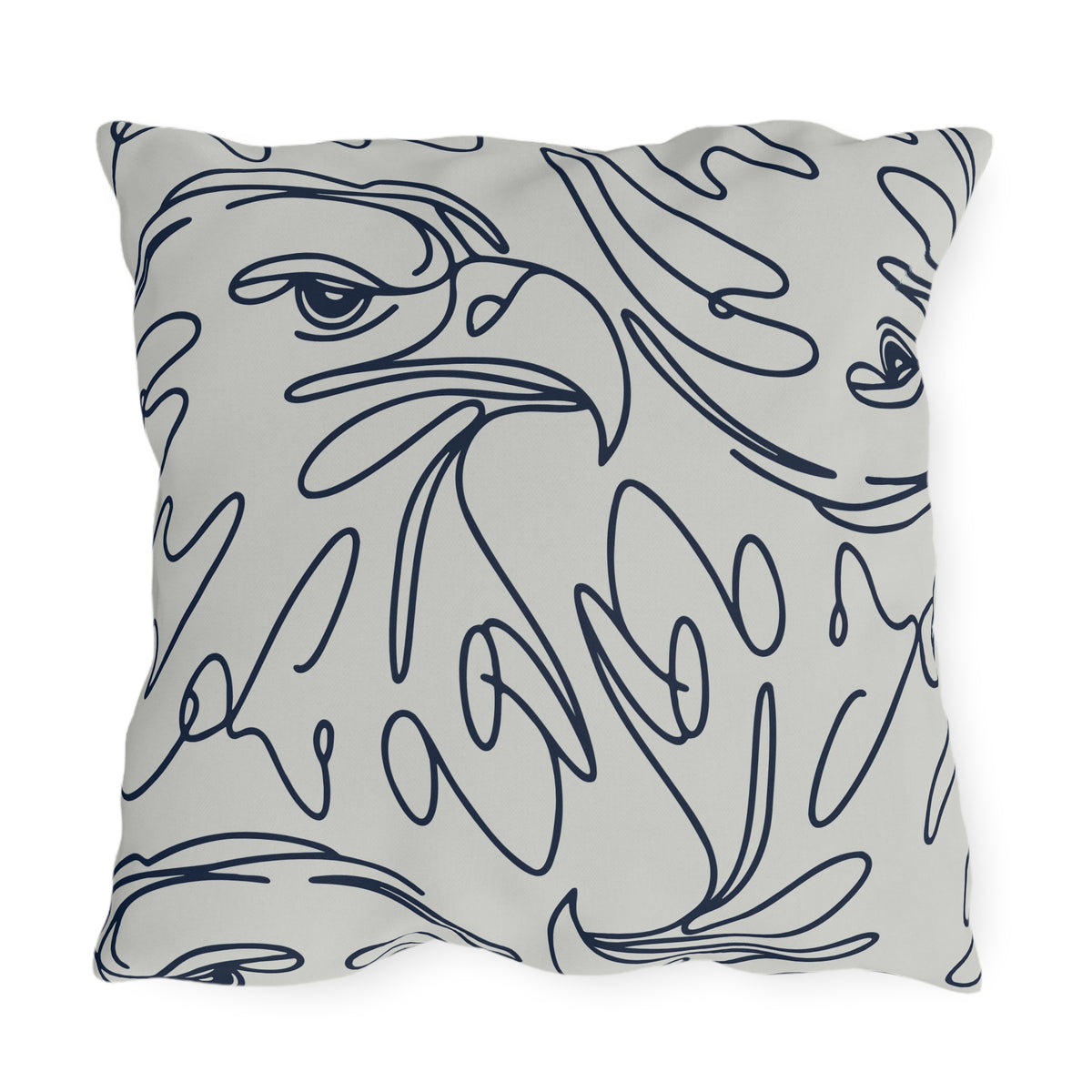 Eagle Line Art Outdoor Pillow