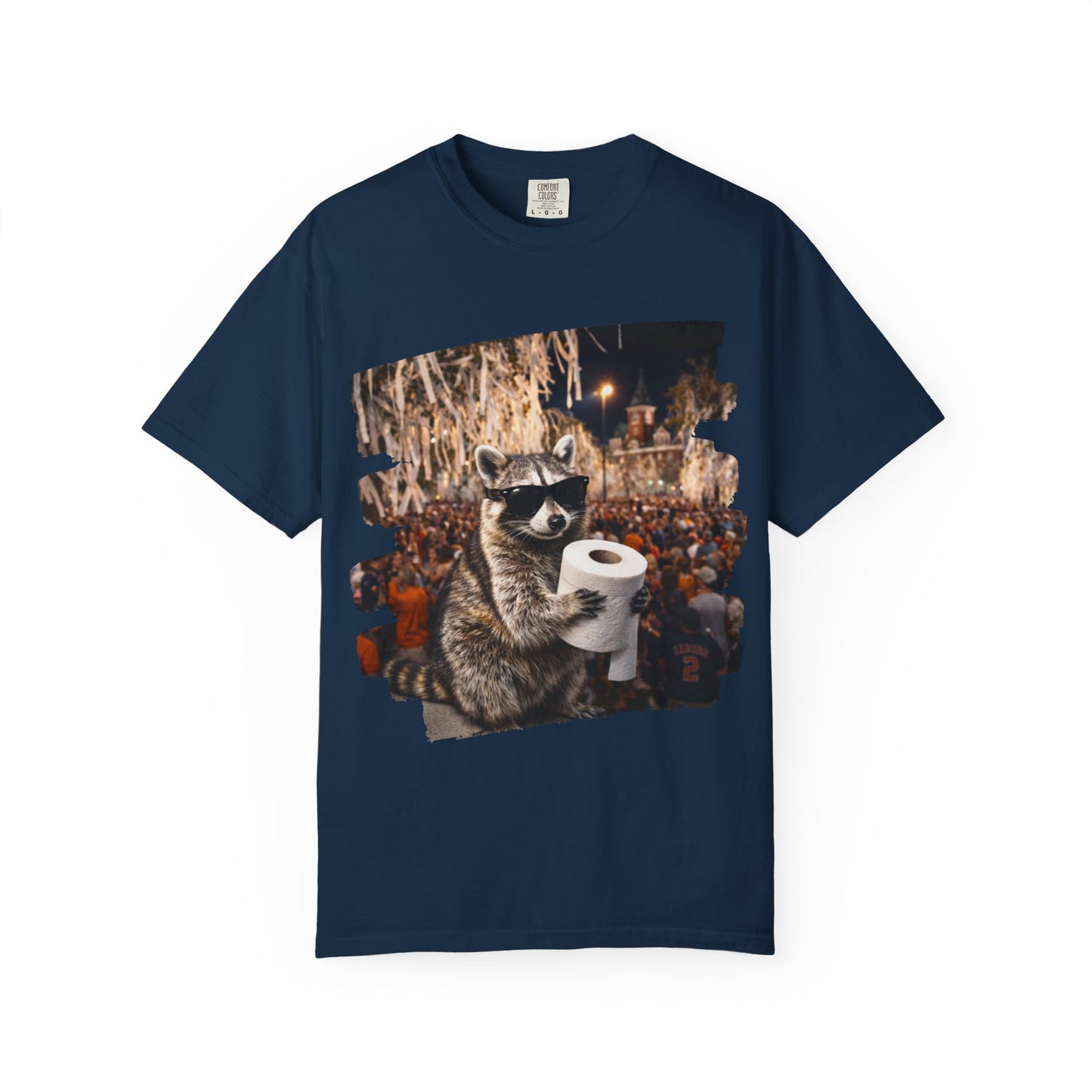 Raccoon Football T-Shirt — Comfort Colors Garment-Dyed Tee