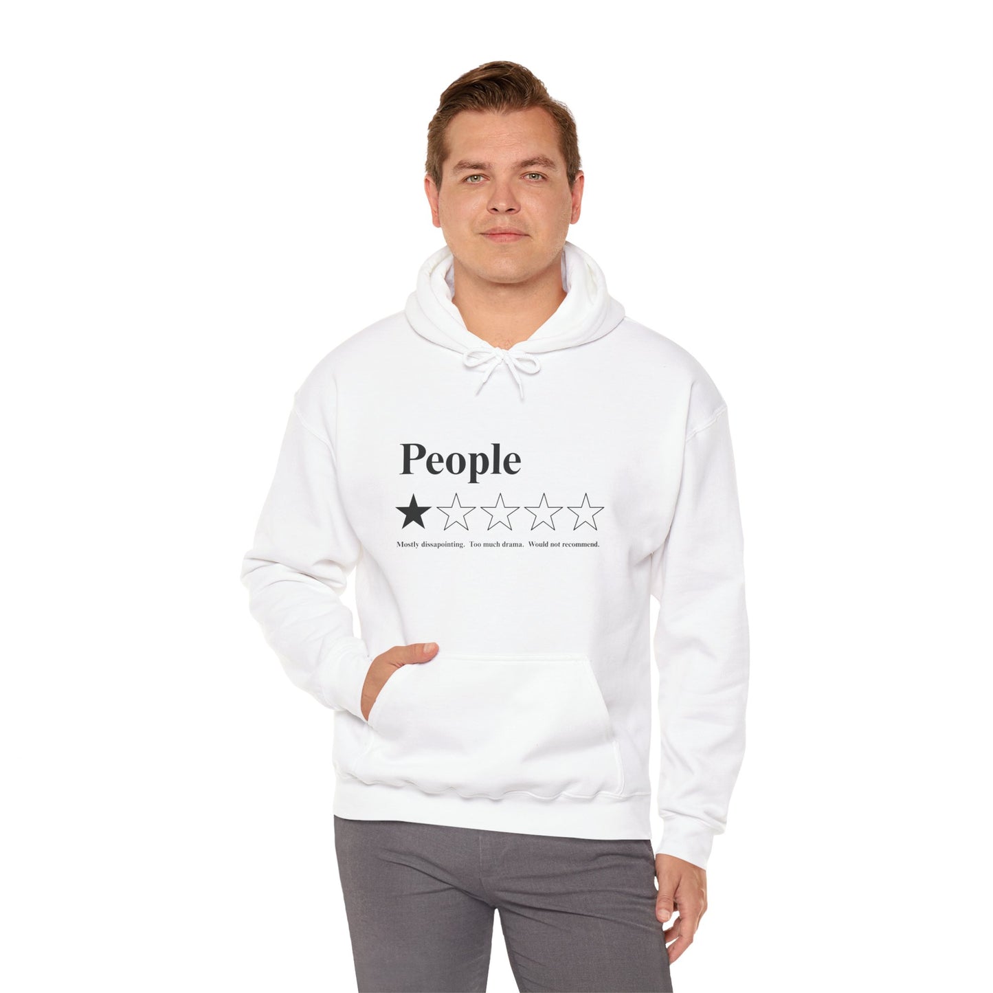 People 1-Star Hoodie — Funny Sarcastic Rating Pullover