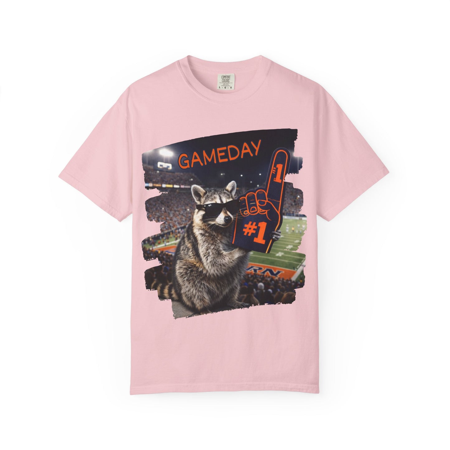 Raccoon Football Fan T-Shirt — Comfort Colors Garment-Dyed Tee