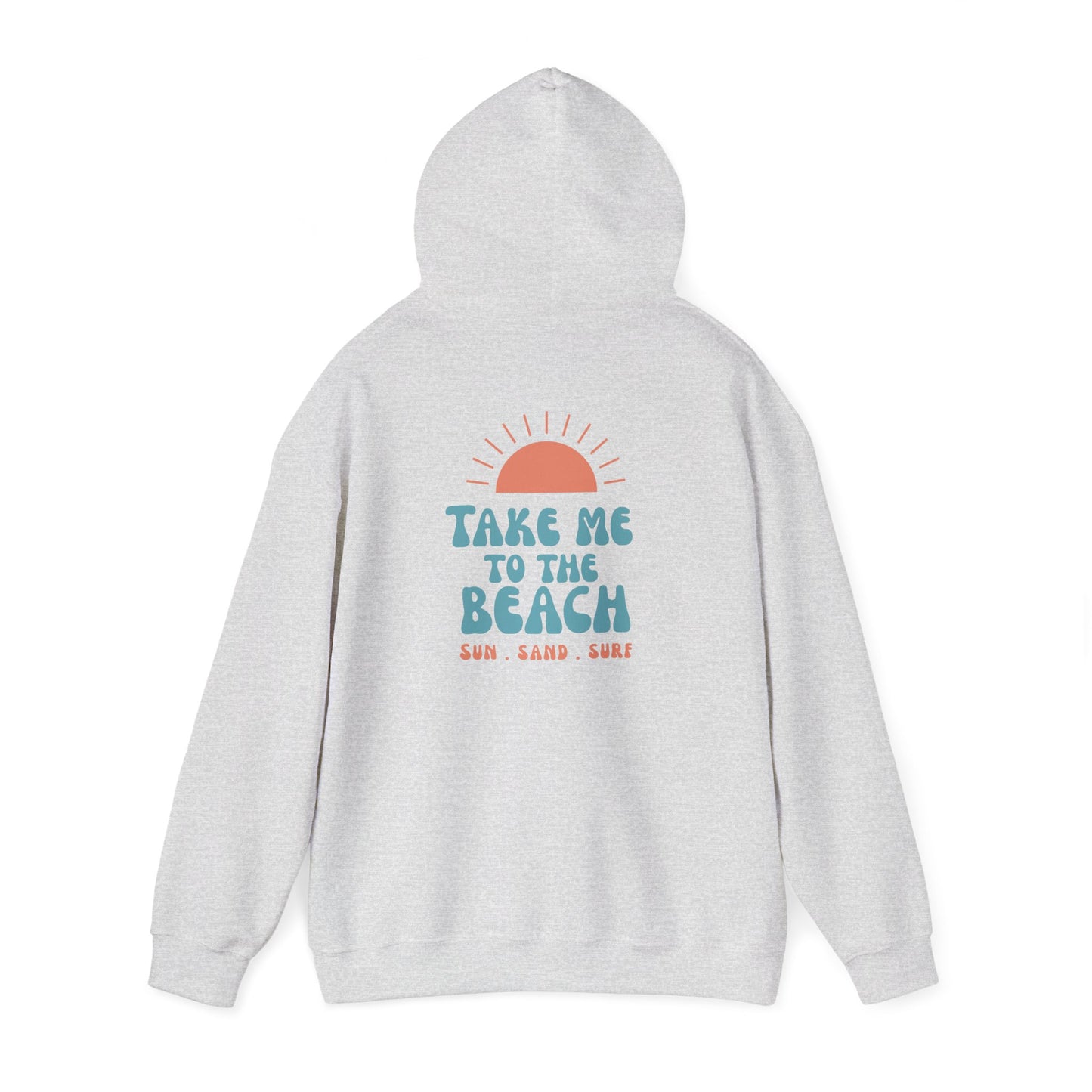 Beach Vibes Hoodie with 'Take Me to the Beach' Design, Casual Sweatshirt, Summer Apparel, Gift for Beach Lovers, Comfortable Pullover