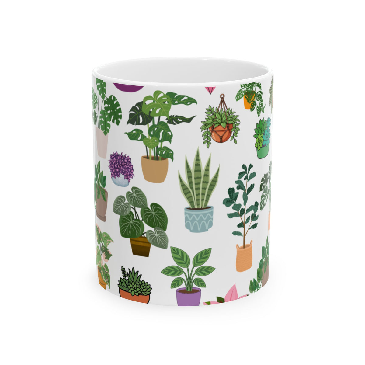 Colorful Houseplant Lover Ceramic Coffee Cup (11oz, 15oz)