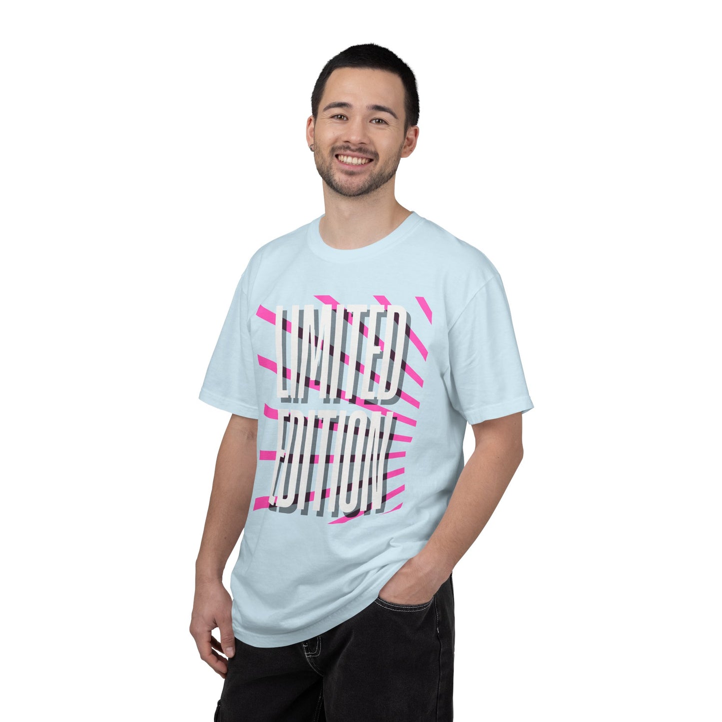 Limited Edition T-Shirt — Retro Pink Stripe Graphic
