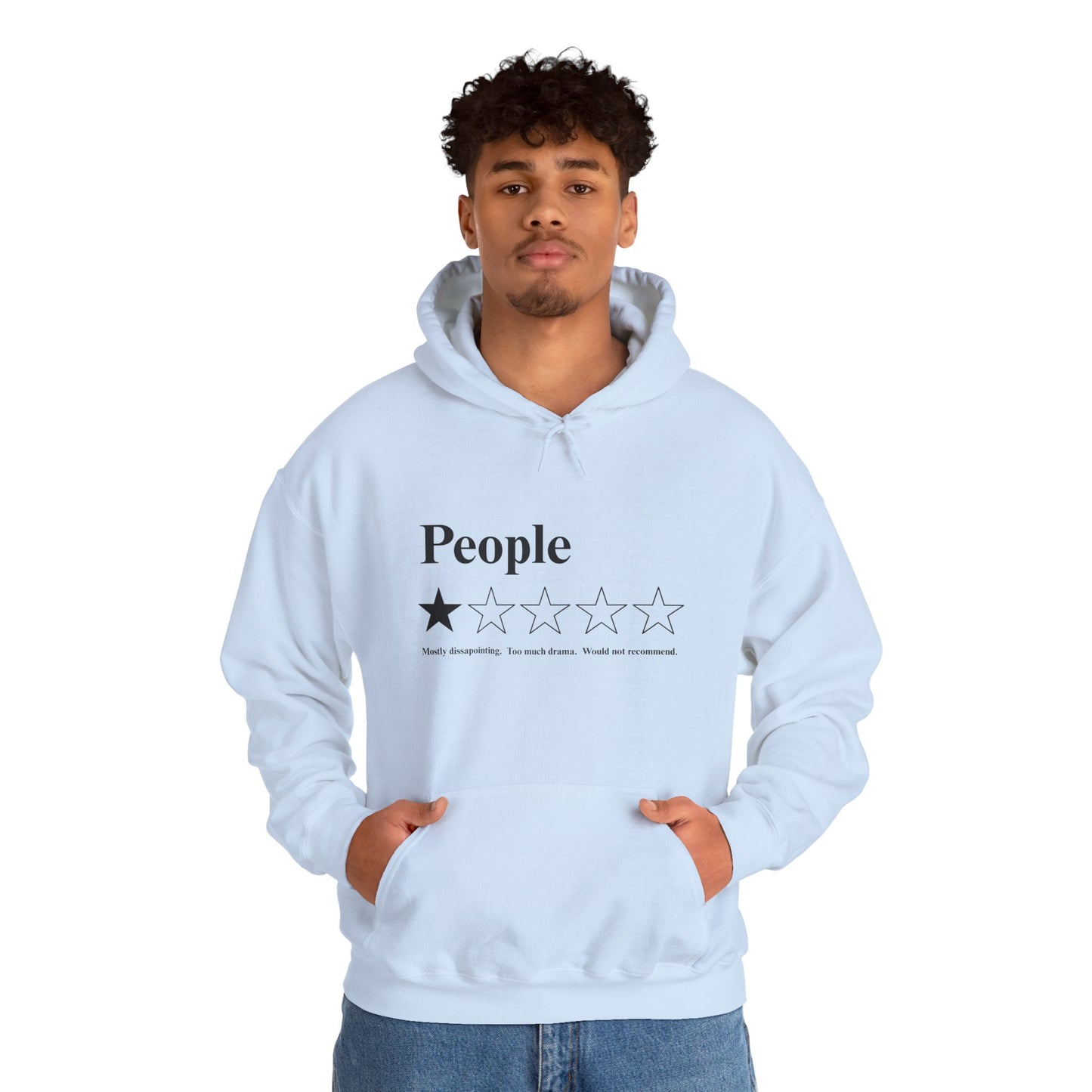 People 1-Star Hoodie — Funny Sarcastic Rating Pullover
