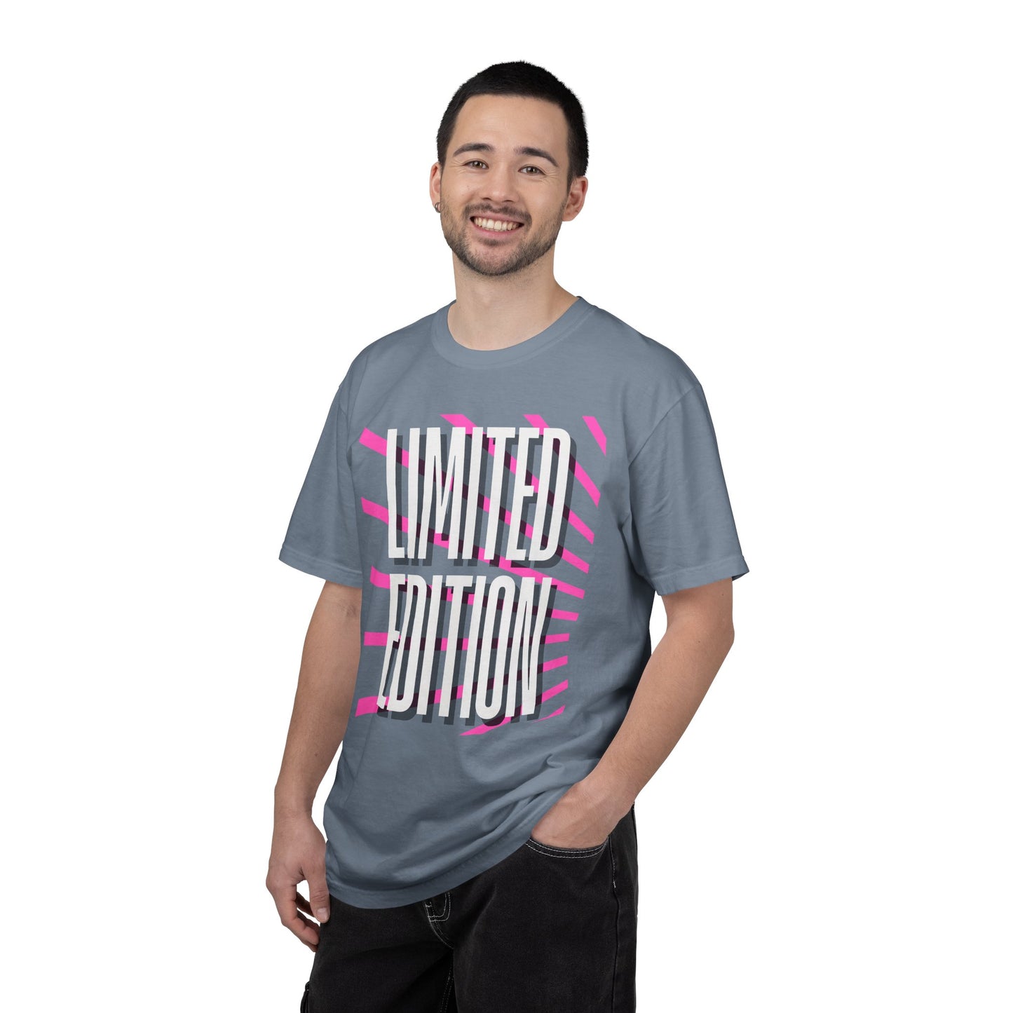 Limited Edition T-Shirt — Retro Pink Stripe Graphic