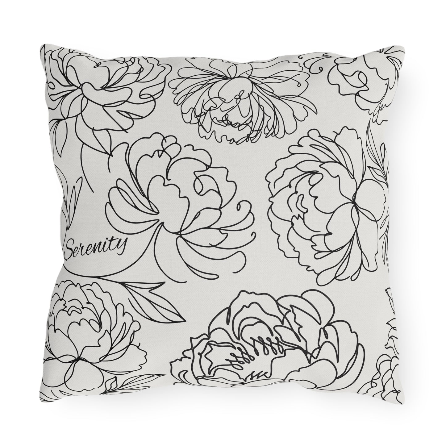 Serenity Floral Outdoor Pillows, Outdoor Decor, Garden Cushions, Patio Accessories, Home Relaxation, Water resistant, UV protection