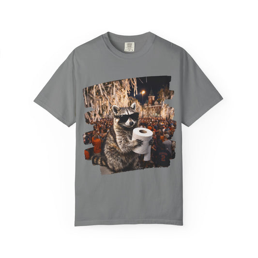 Raccoon Football T-Shirt — Comfort Colors Garment-Dyed Tee