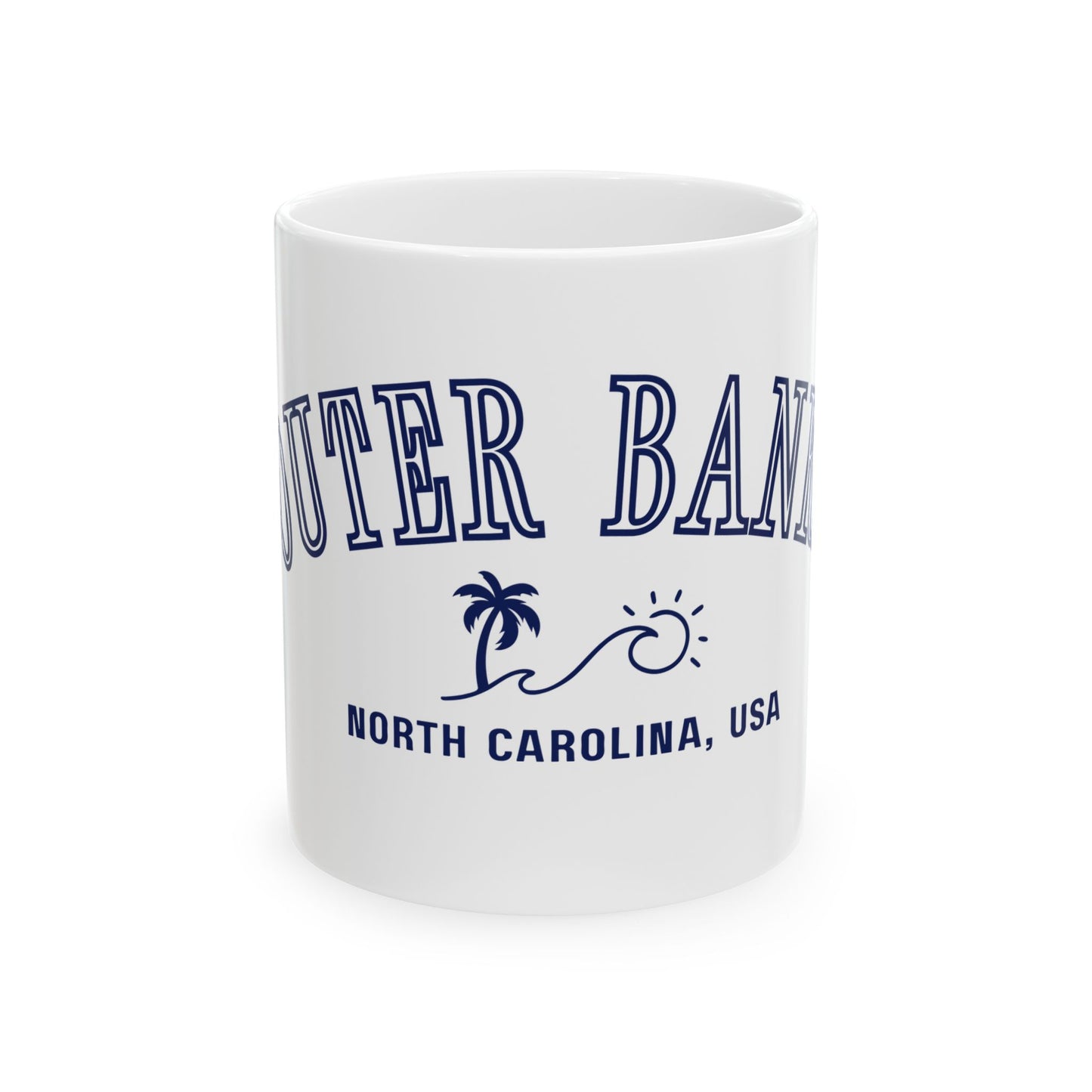 Outer Banks Ceramic Mug - Coffee or Tea Cup, Beach Lover Gift, Vacation Souvenir, Ceramic mug,  Drinkware, Travel Mug, Minimalist,