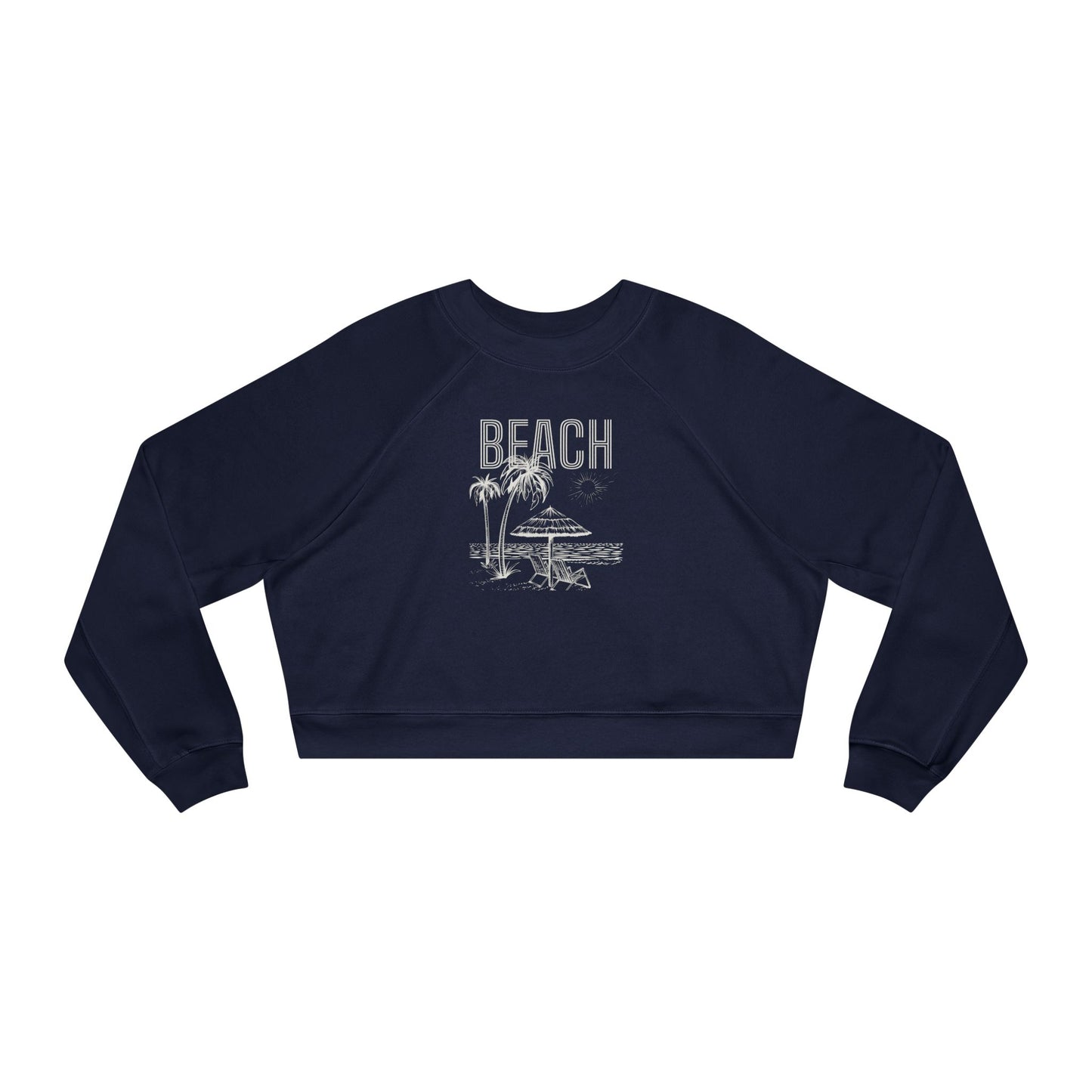 Women's Beach Vibes Cropped Pullover