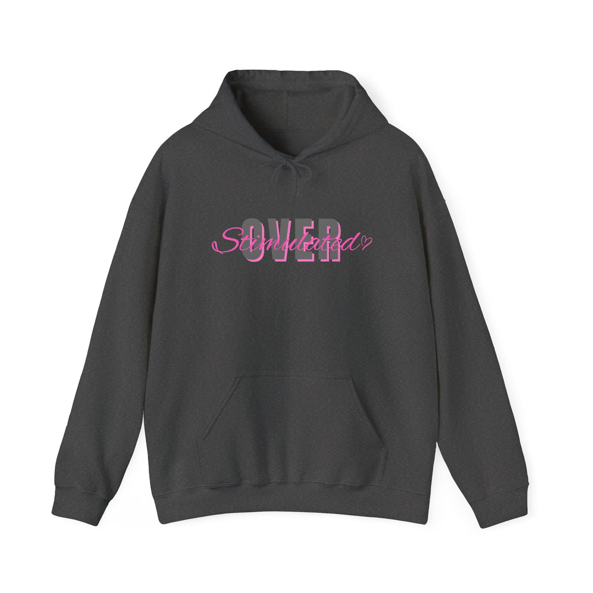 Overstimulated - Cozy Unisex Heavy Blend™ Hooded Sweatshirt, Everyday Comfort, Gift for Her, Trendy Fashion