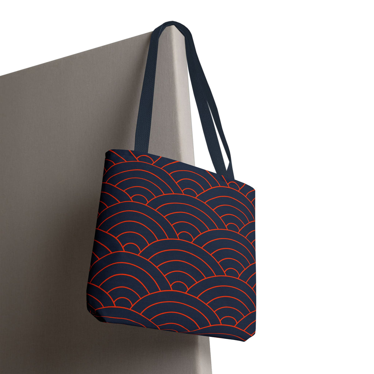Japanese Seigaiha Wave Pattern Tote Bag