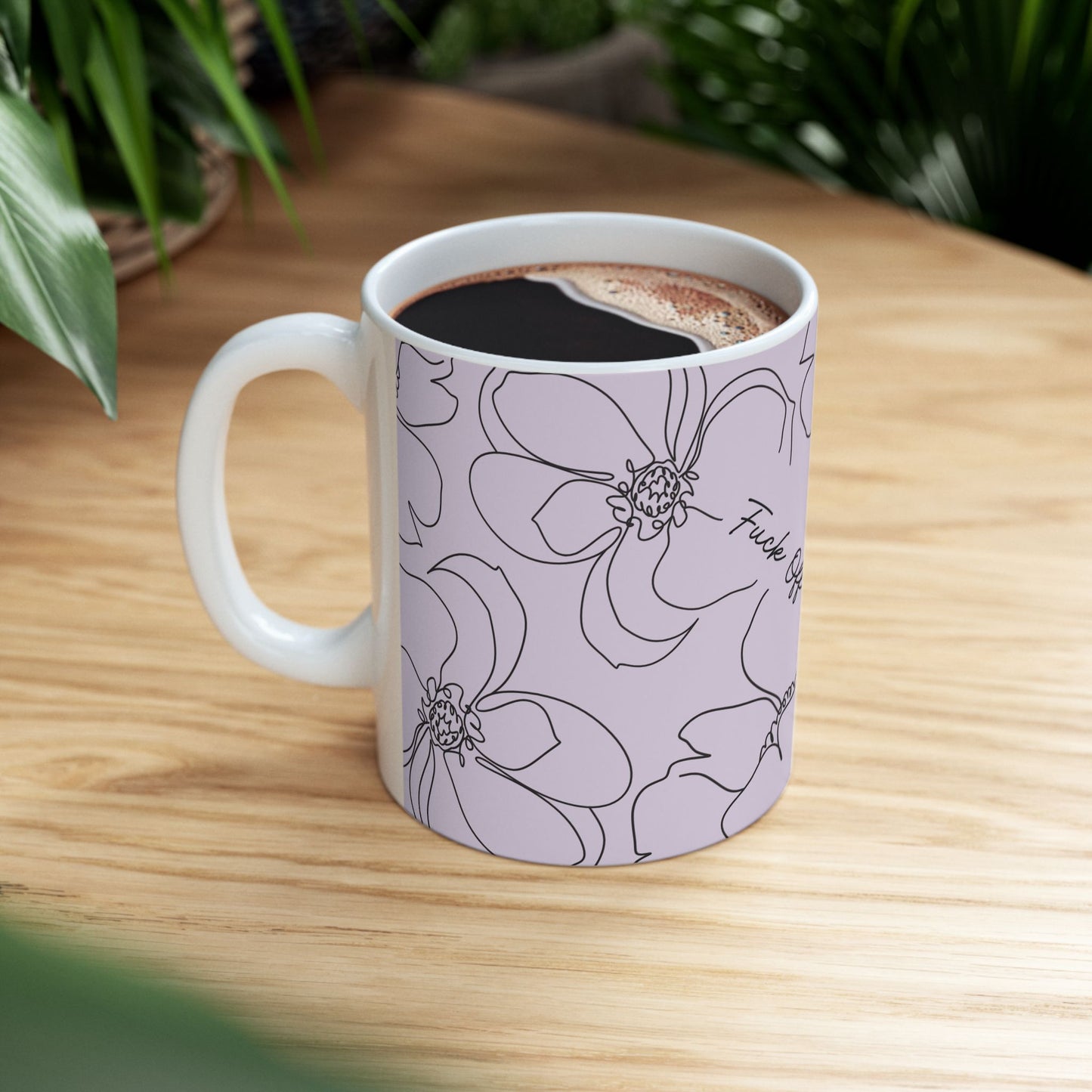 Floral "F" Off Ceramic Mug | Coffee and Tea Lover Gift | Tea Cup | Housewarming, Funny Mug, Busy Mom, Peri-menopause
