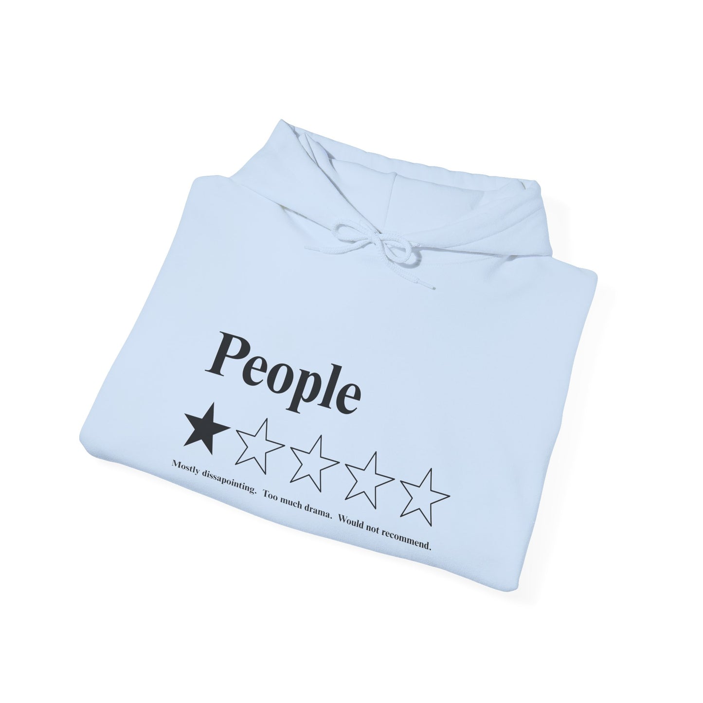 People 1-Star Hoodie — Funny Sarcastic Rating Pullover