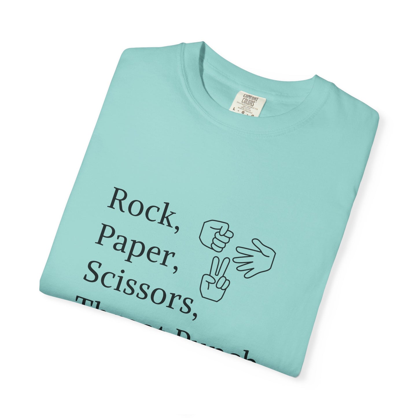 Rock Paper Scissors Throat Punch T-Shirt — Funny Adult Graphic Tee