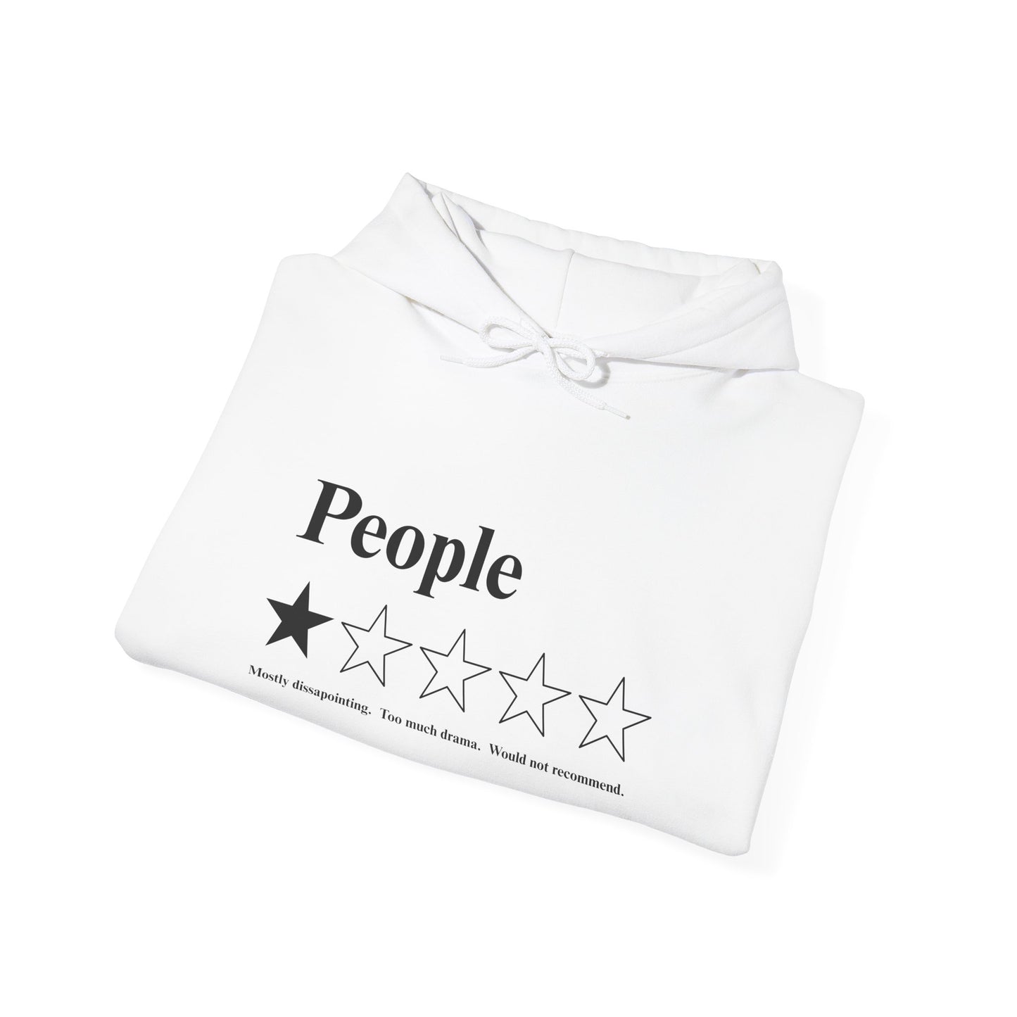 People 1-Star Hoodie — Funny Sarcastic Rating Pullover