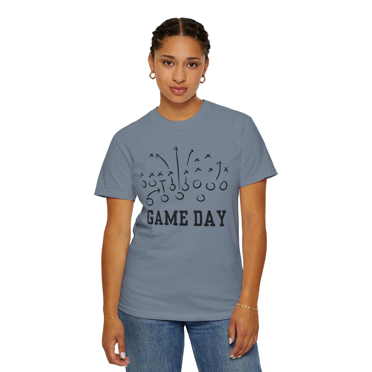 Game Day Football T-Shirt — 'Game Day Plays' Comfort Colors Tee