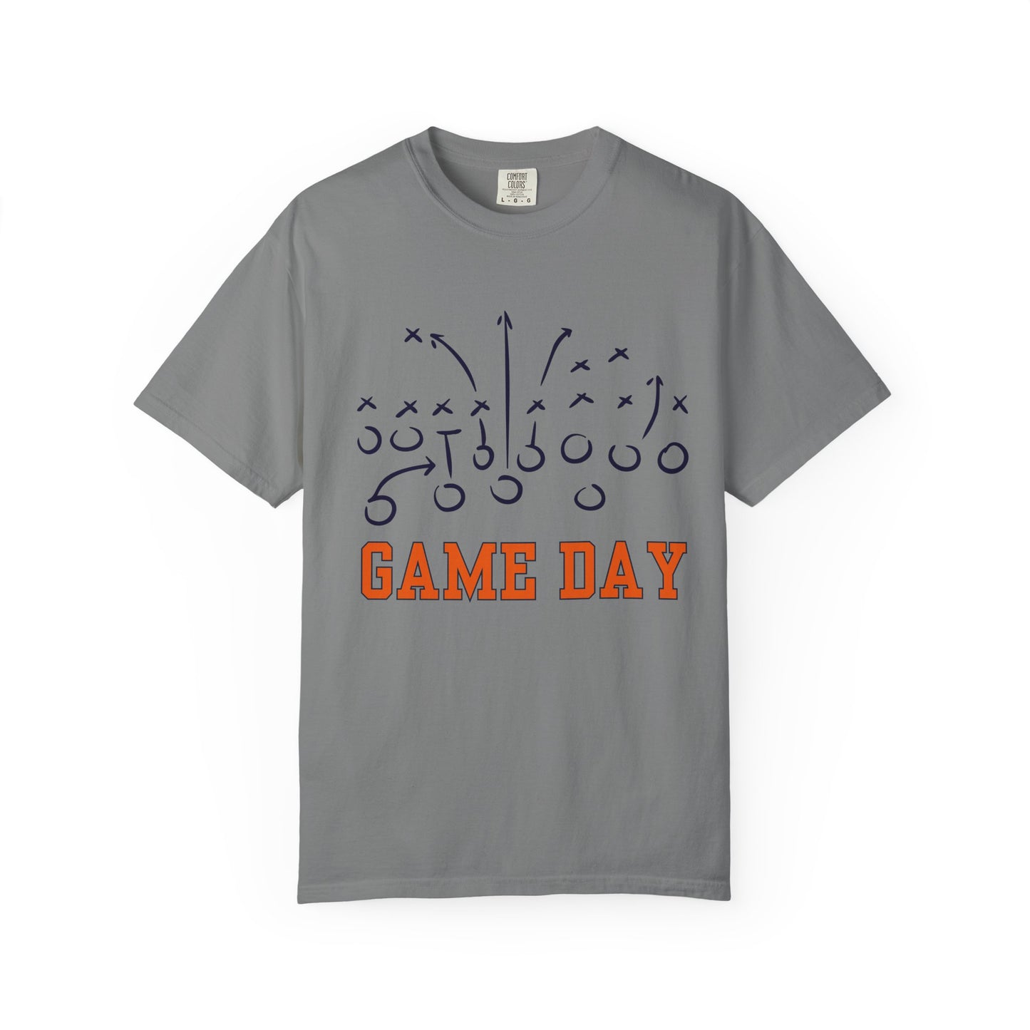 Game Day Football T-Shirt — Hand-Drawn Orange Play Routes