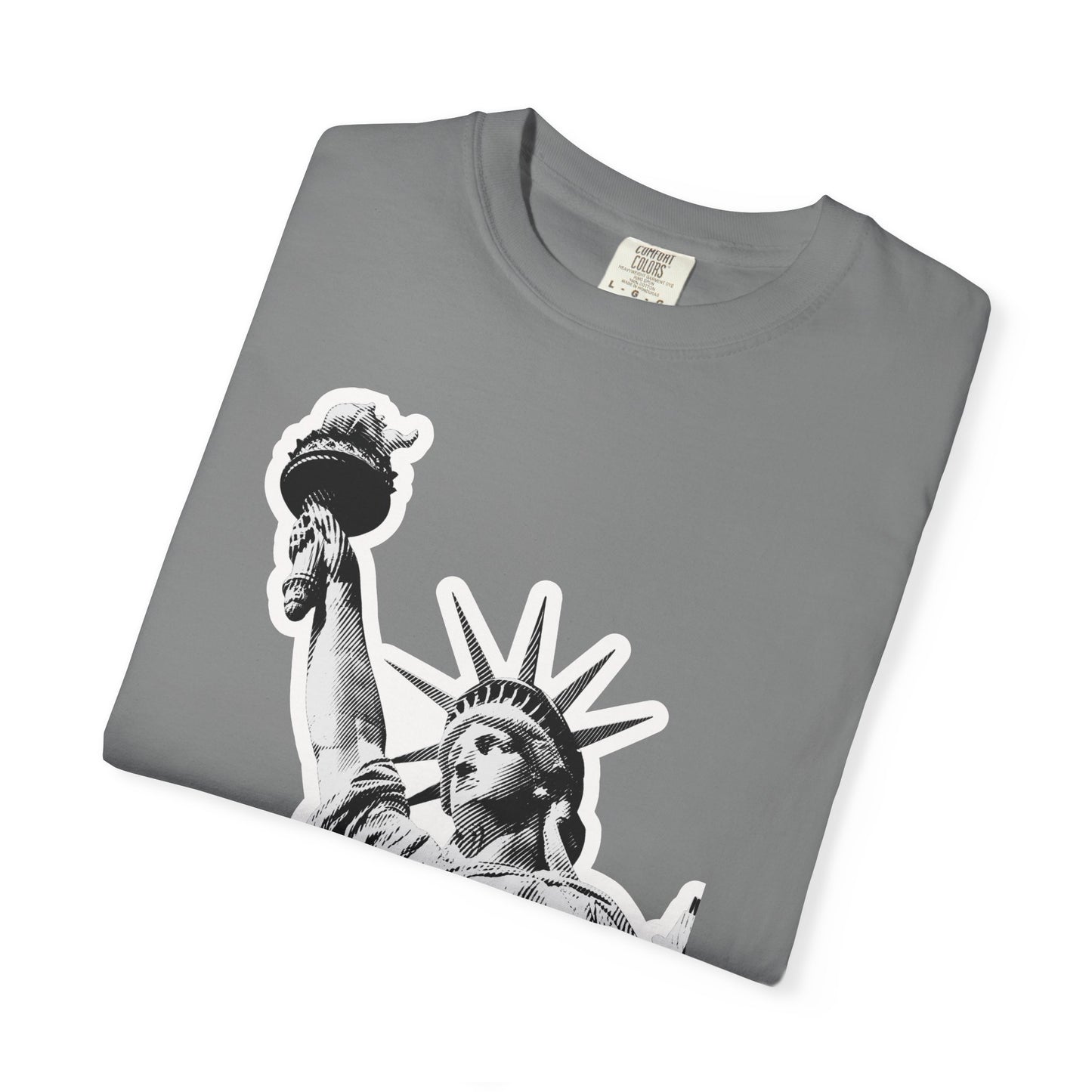Statue of Liberty Graphic T-Shirt — Vintage Monochrome NYC Tee