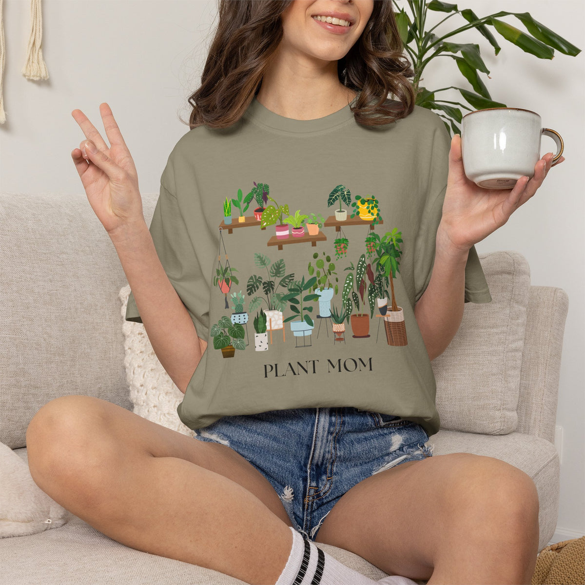 Plant Mom Botanical Houseplant T-Shirt