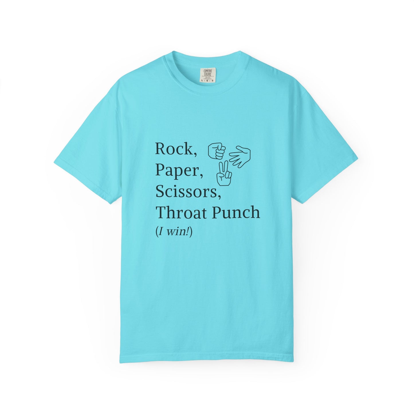 Rock Paper Scissors Throat Punch T-Shirt — Funny Adult Graphic Tee