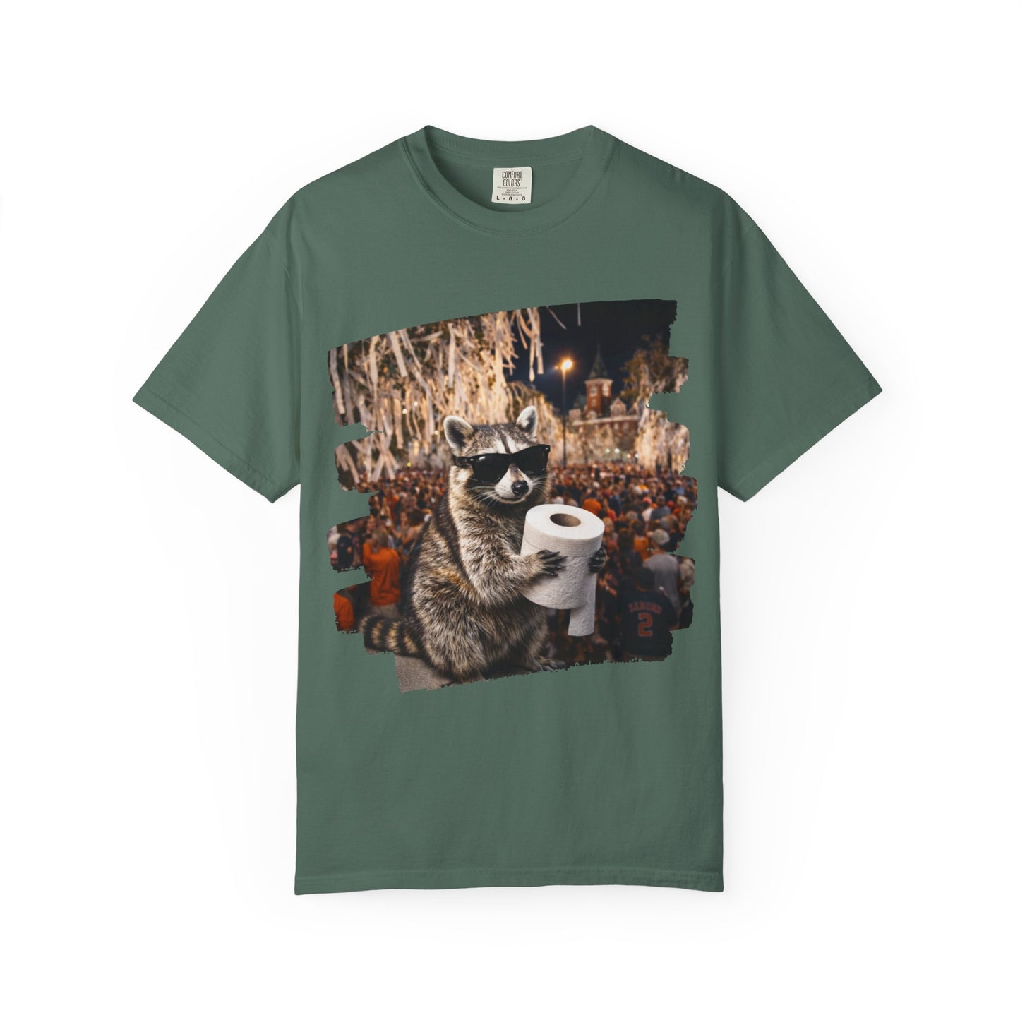 Raccoon Football T-Shirt — Comfort Colors Garment-Dyed Tee
