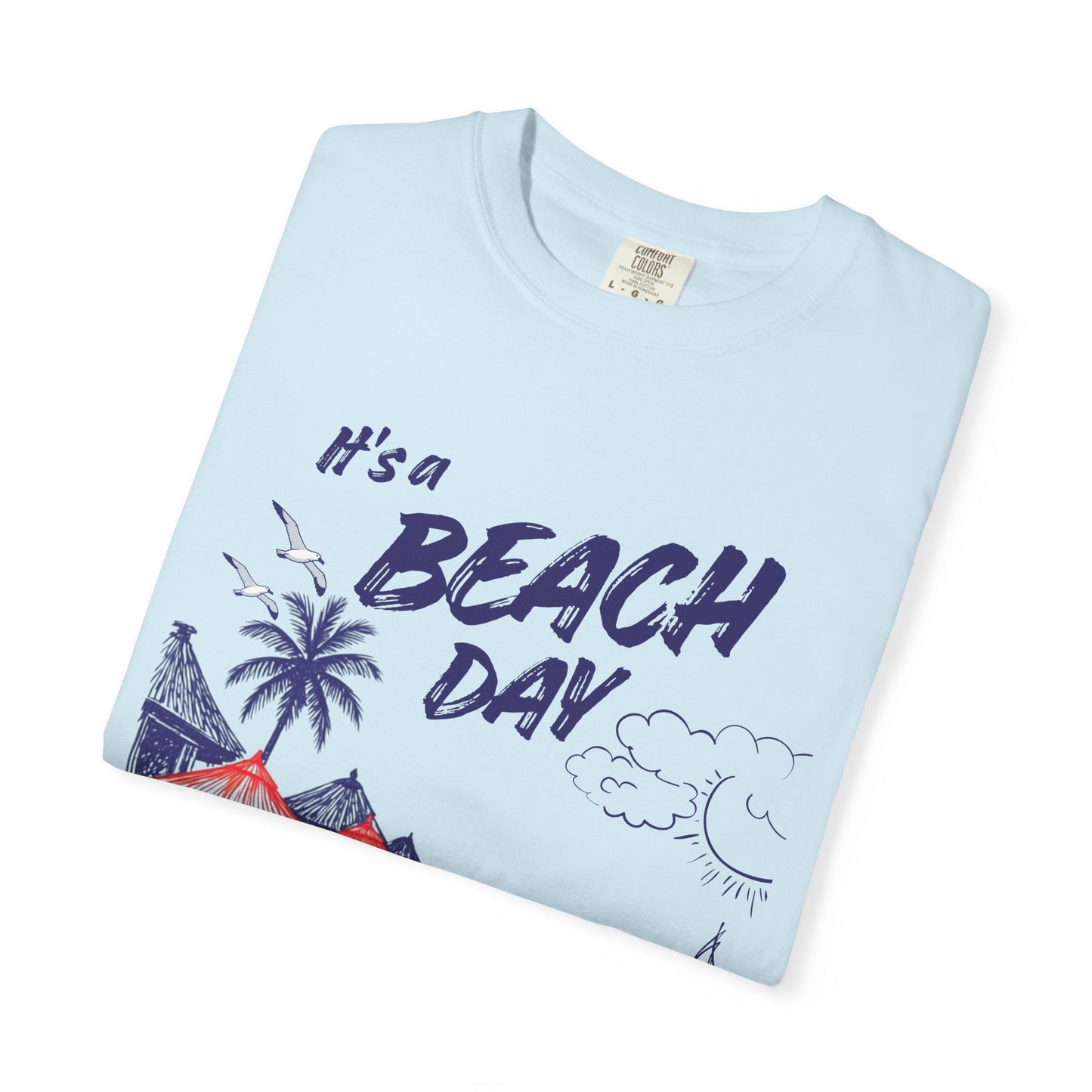 Beach Day Beach Night T-Shirt — Front & Back Beach Scene Unisex Tee
