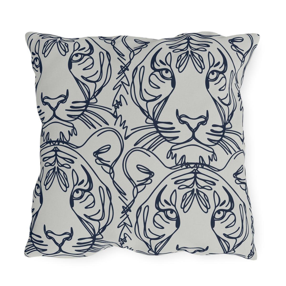 Tiger Line Art Outdoor Pillow
