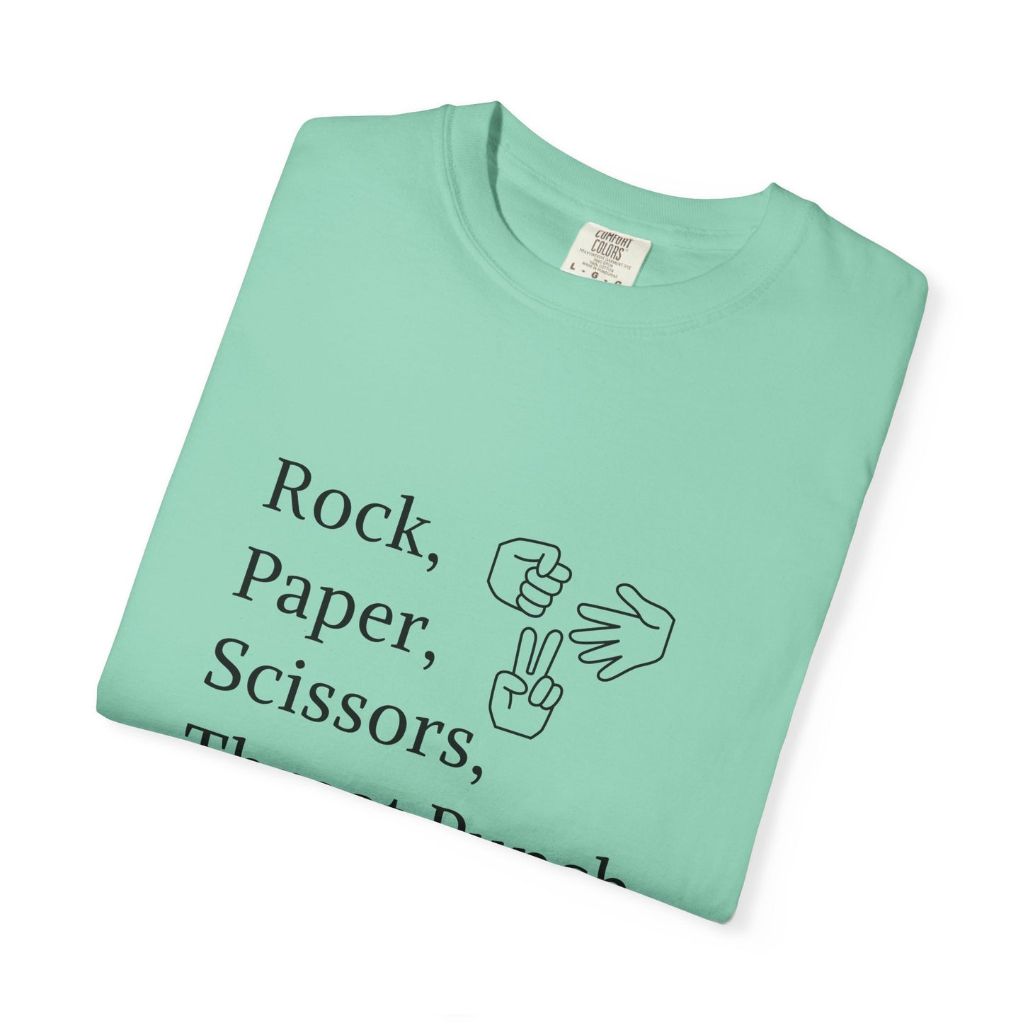 Rock Paper Scissors Throat Punch T-Shirt — Funny Adult Graphic Tee