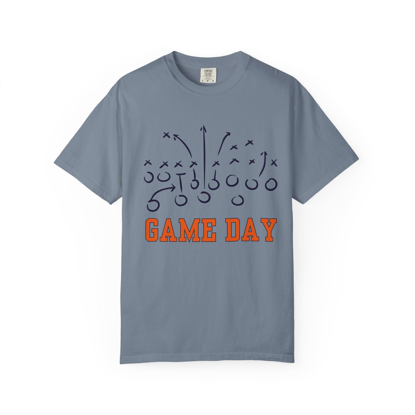 Game Day Football T-Shirt — Hand-Drawn Orange Play Routes