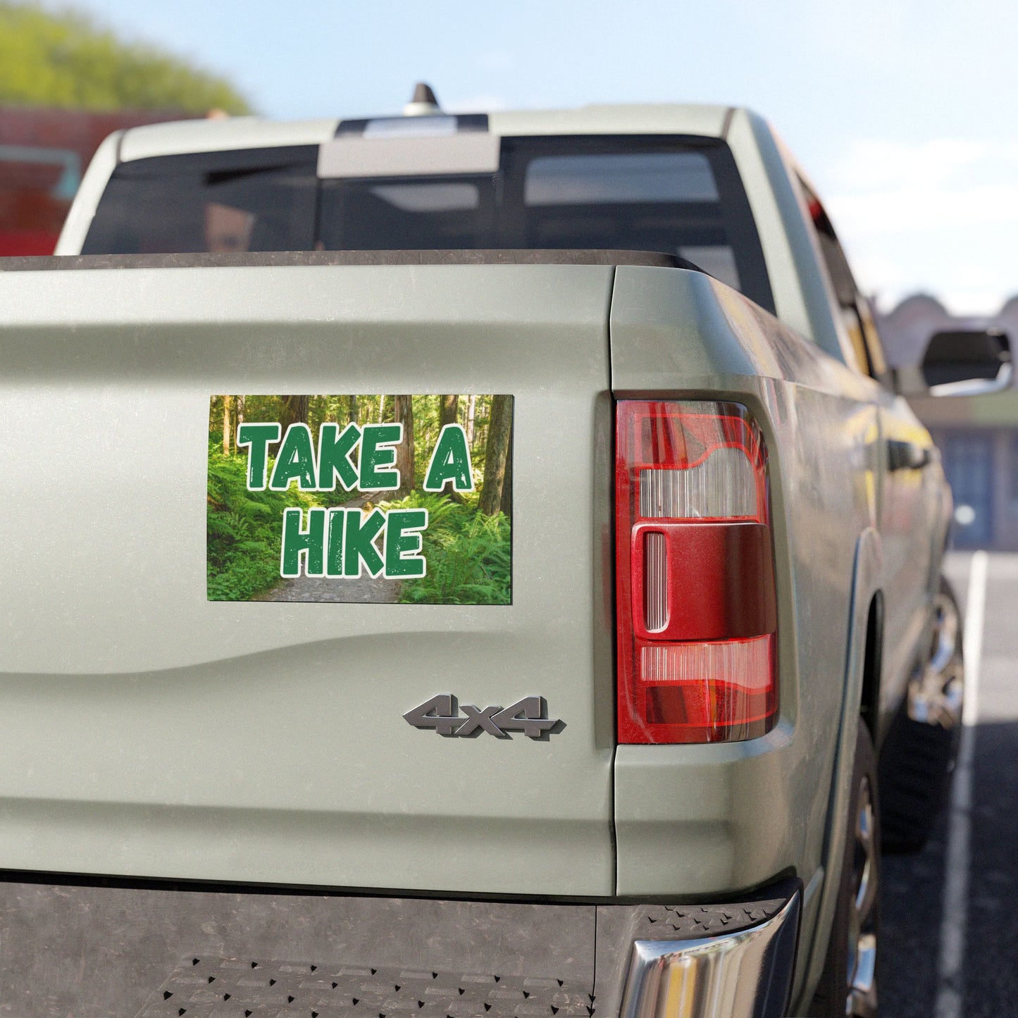 Take A Hike Car Magnet — Outdoor Trail Nature Sticker for Hikers