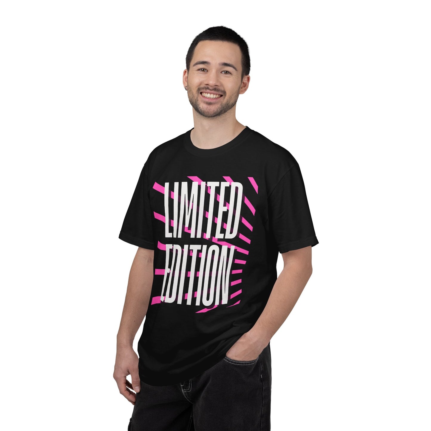 Limited Edition T-Shirt — Retro Pink Stripe Graphic