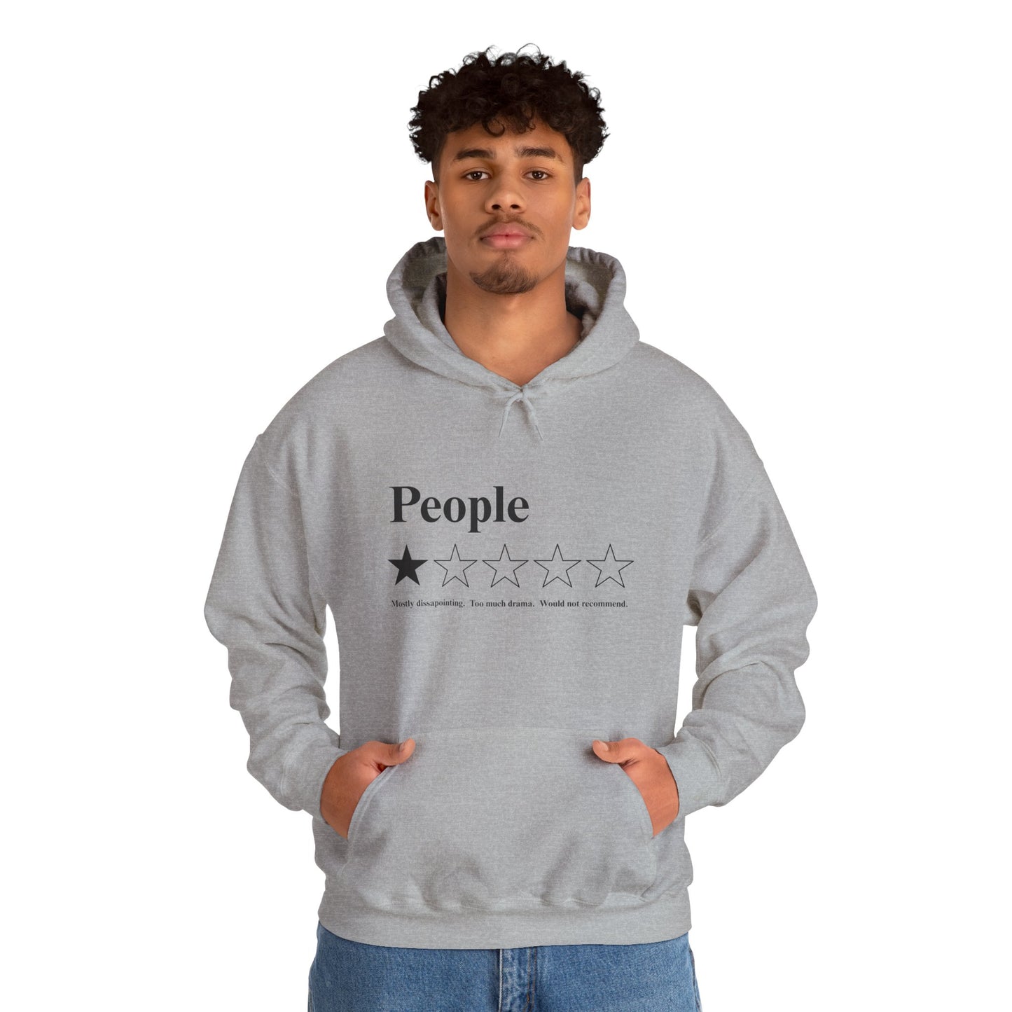 People 1-Star Hoodie — Funny Sarcastic Rating Pullover