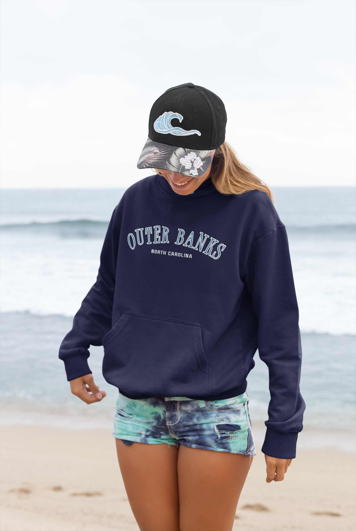 Outer Banks Beach Surf Club Adult Hoodie, Coastal Sweatshirt, Vacation Apparel, Beach Lover Gift, Coastal Style Pullover, for women