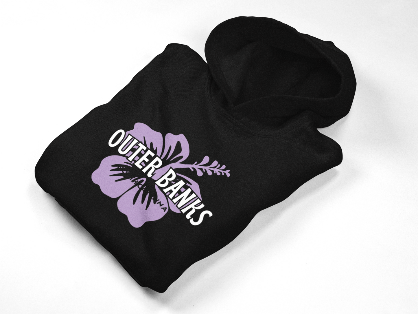 Outer Banks Hoodie -Unisex Sweatshirt,  Hibiscus Flower, Surf girl, Cozy hoodie, gift for him, gift for her, Beach nights, women's hoodie