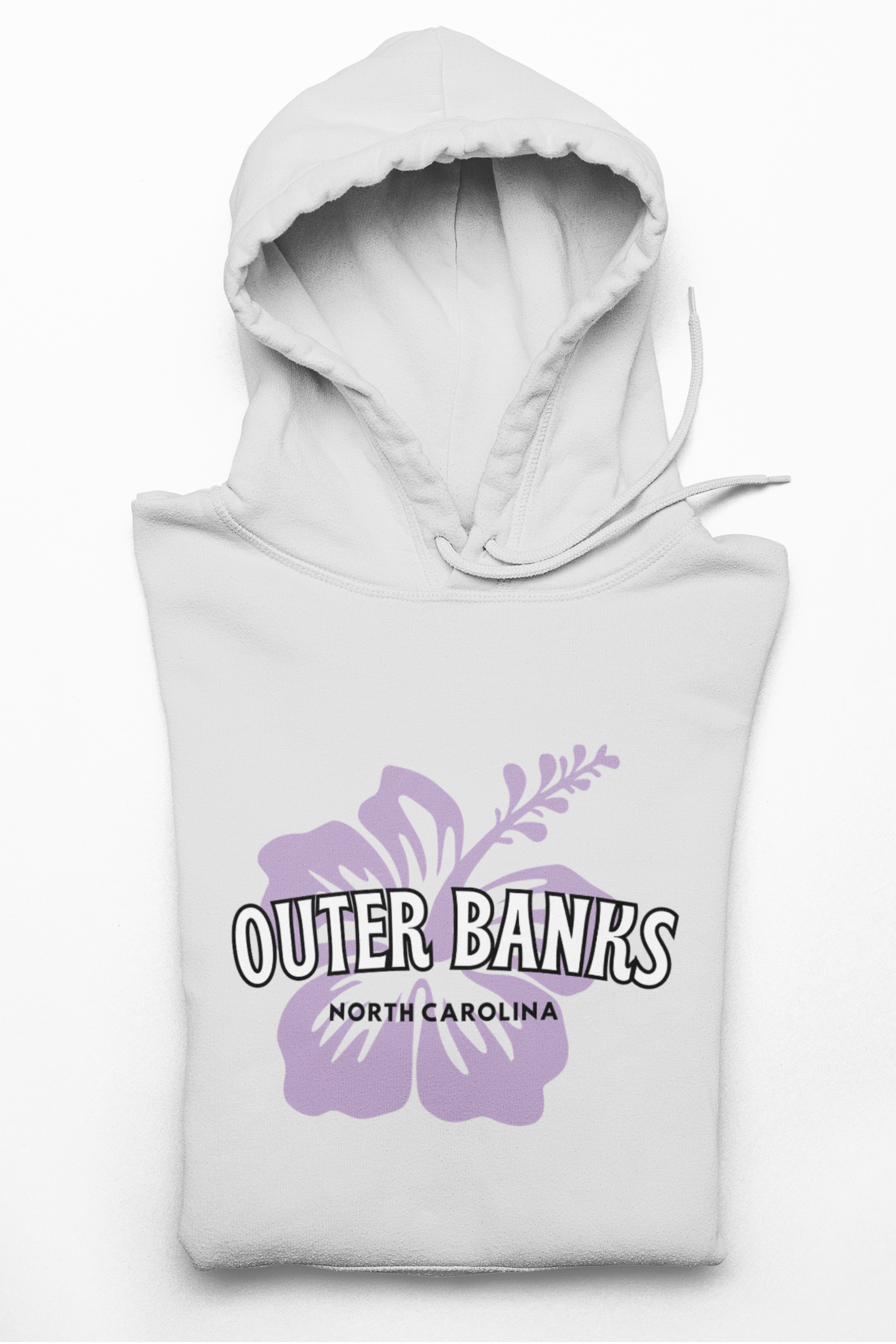 Outer Banks Hoodie -Unisex Sweatshirt,  Hibiscus Flower, Surf girl, Cozy hoodie, gift for him, gift for her, Beach nights, women's hoodie