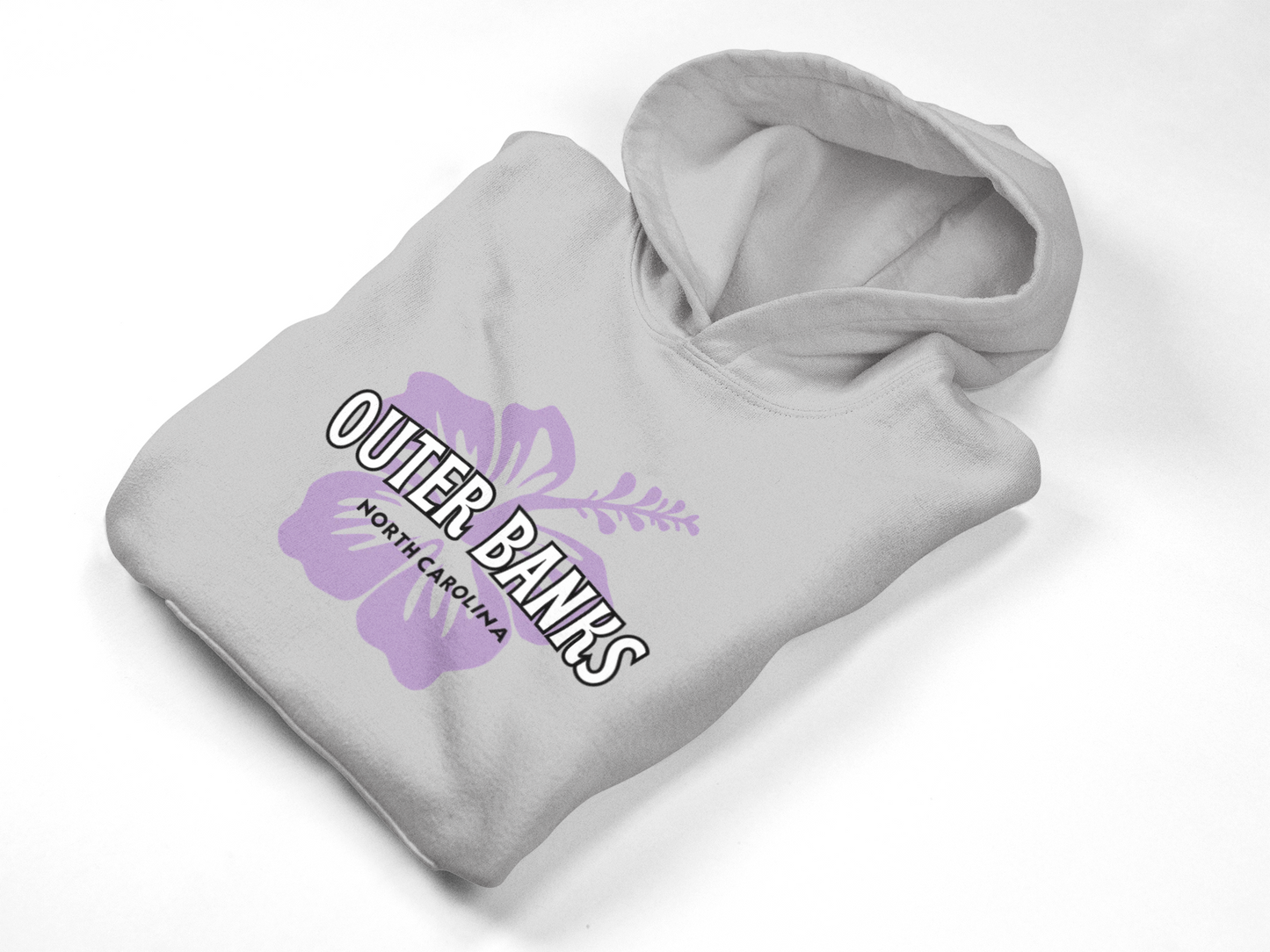 Outer Banks Hoodie -Unisex Sweatshirt,  Hibiscus Flower, Surf girl, Cozy hoodie, gift for him, gift for her, Beach nights, women's hoodie