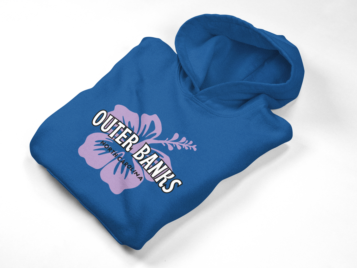 Outer Banks Hoodie -Unisex Sweatshirt,  Hibiscus Flower, Surf girl, Cozy hoodie, gift for him, gift for her, Beach nights, women's hoodie