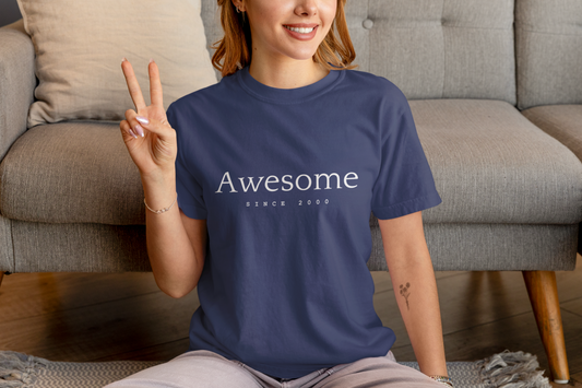 Awesome Since 1980 T-shirt — Comfort Colors Garment-Dyed Gift for Moms & Women
