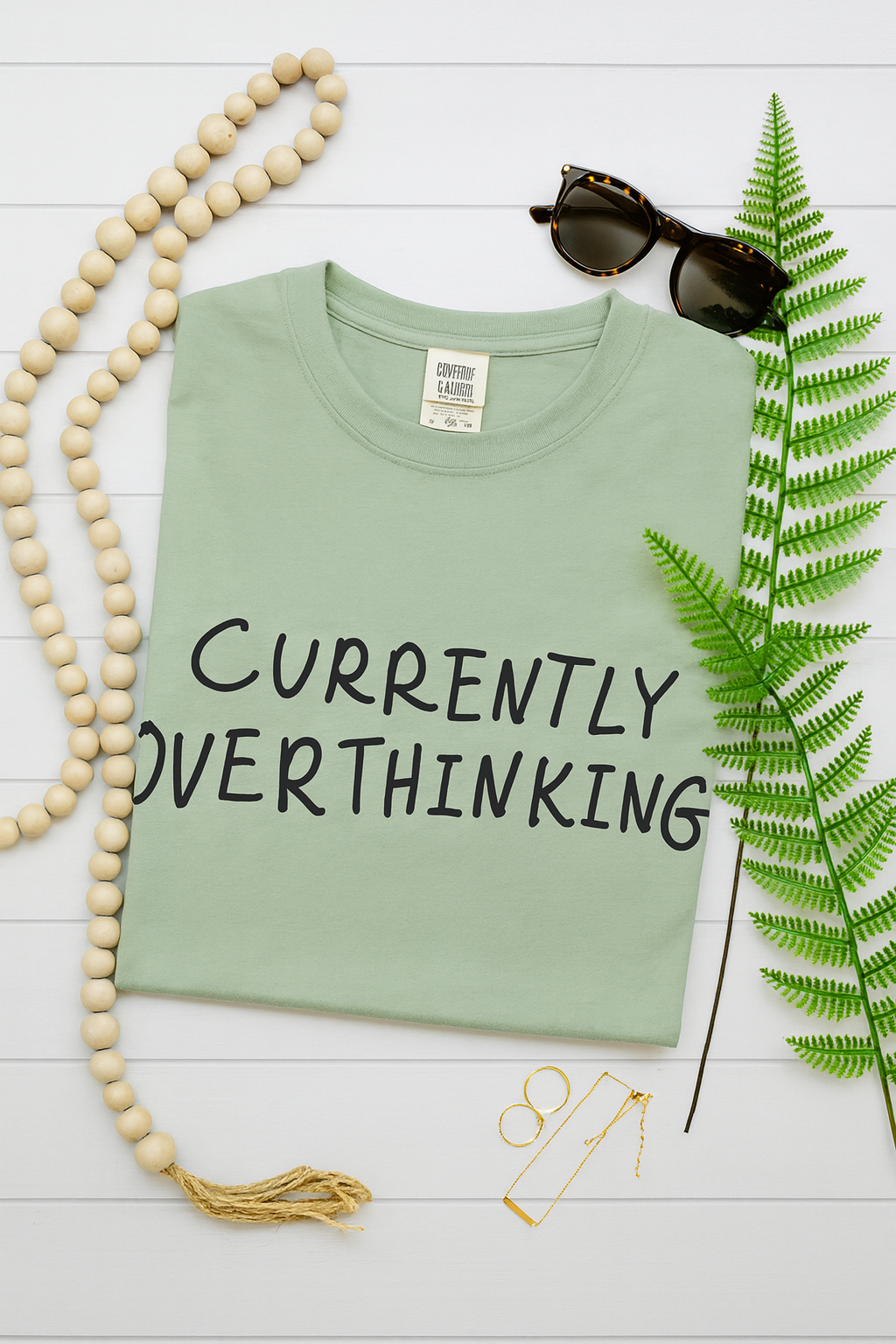 Currently Overthinking T-shirt — Funny Casual Tee Gift for Women & Moms