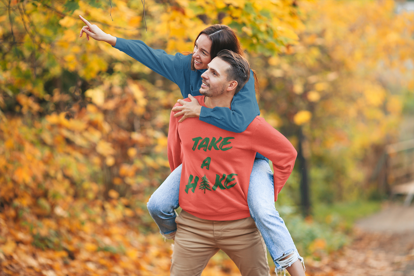 Take A Hike Sweatshirt — Outdoor Graphic Crewneck for Hikers & Nature Lovers