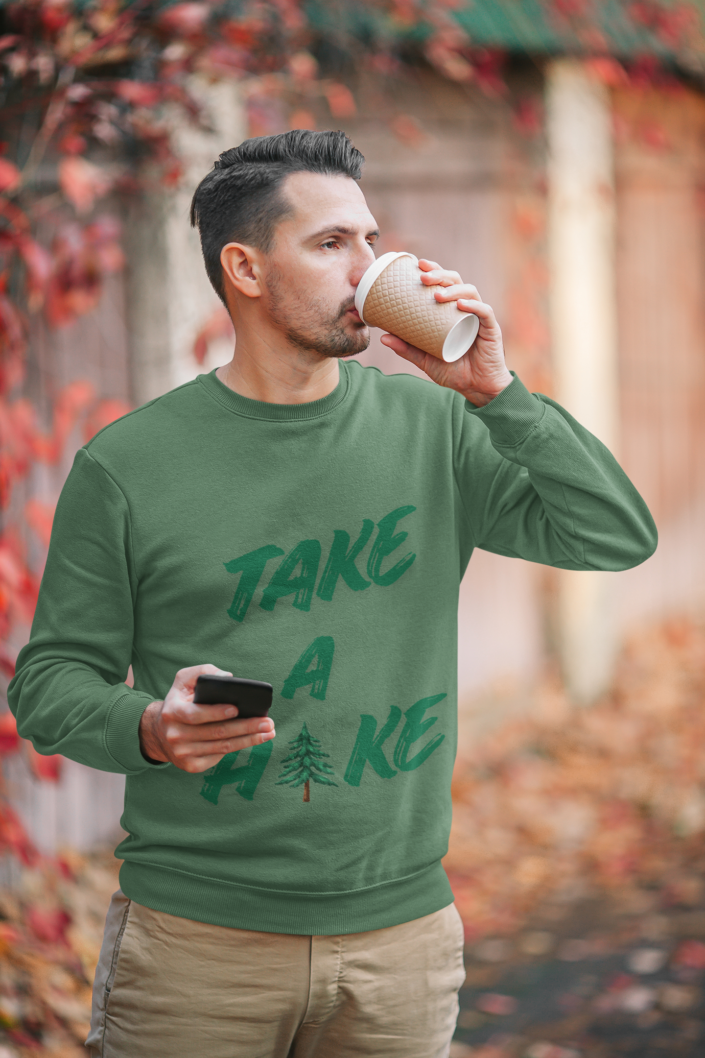 Take A Hike Sweatshirt — Outdoor Graphic Crewneck for Hikers & Nature Lovers