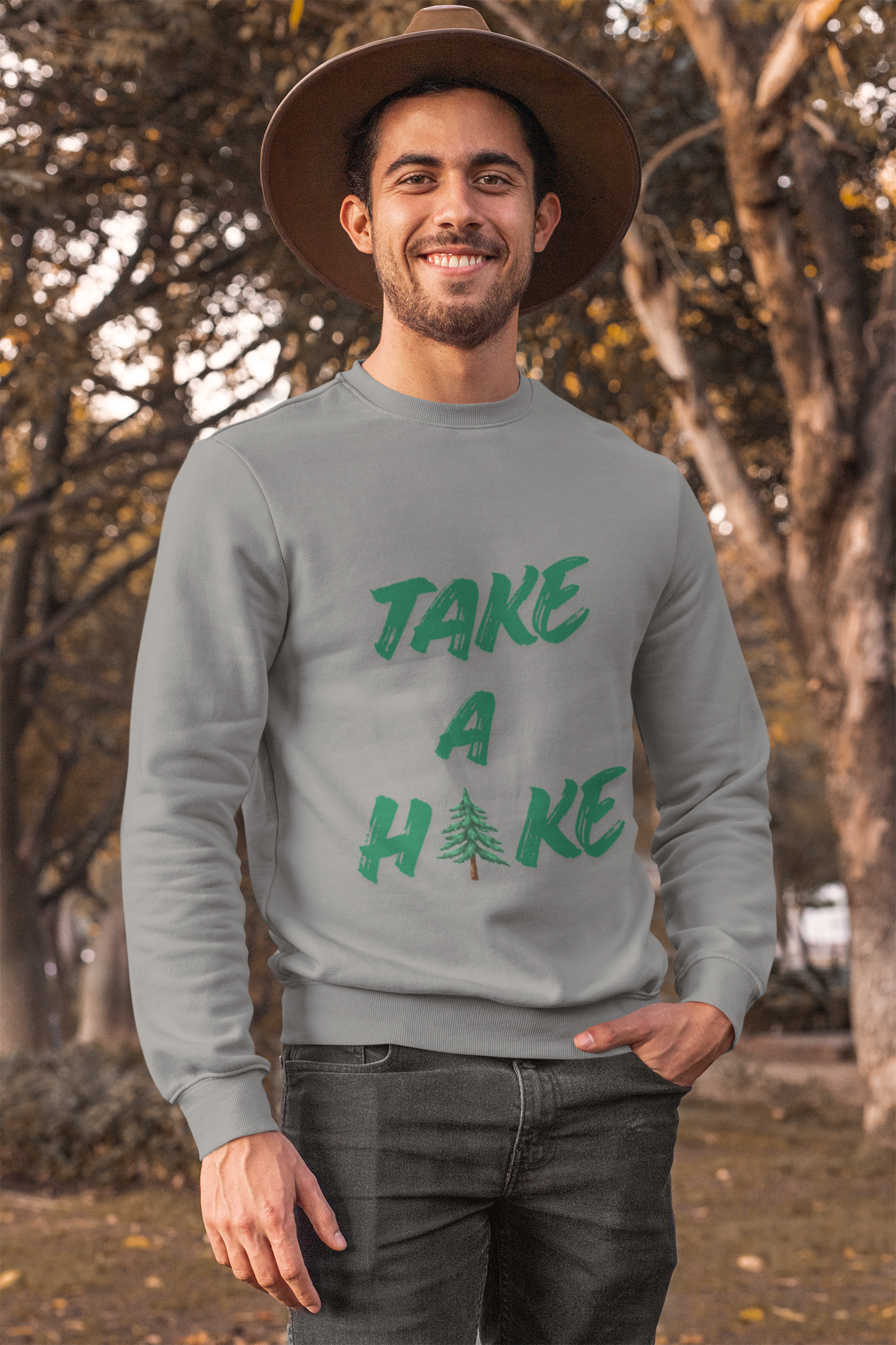 Take A Hike Sweatshirt — Outdoor Graphic Crewneck for Hikers & Nature Lovers