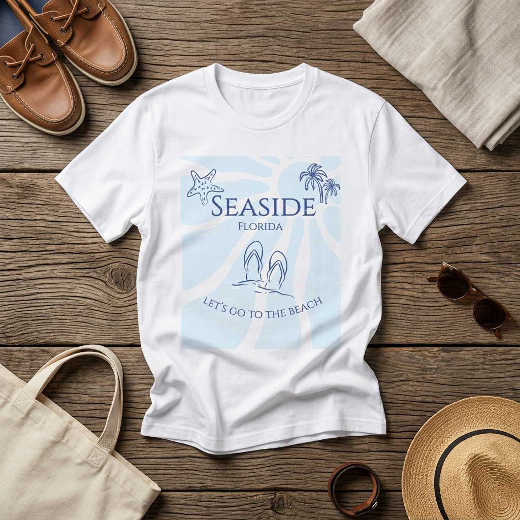 Seaside Florida Graphic T-Shirt — "Let's Go to the Beach" Coastal Tee