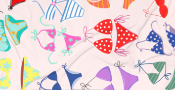 Bikini Pattern Beach Towel