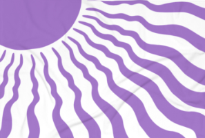 Purple Wavy Sun Beach Towel — Retro Surf Stripes