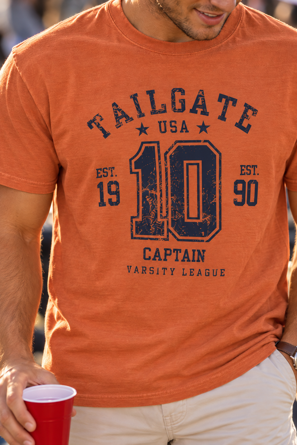 Tailgate Captain Vintage Varsity T-Shirt