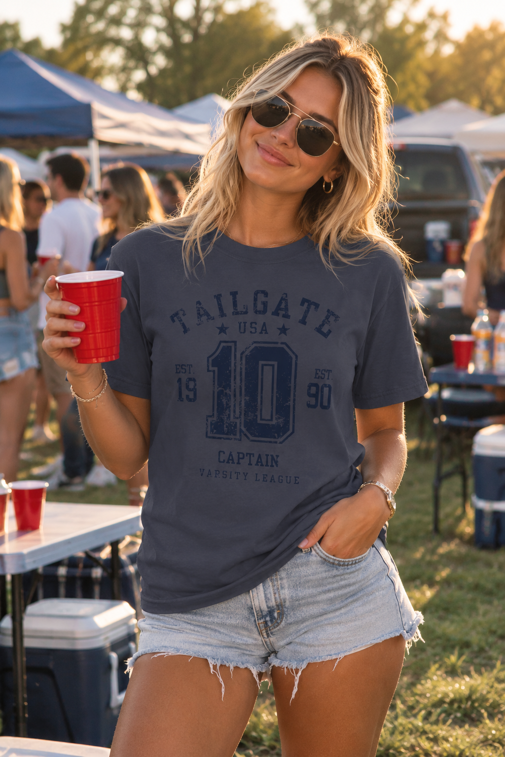 Tailgate Captain Vintage Varsity T-Shirt
