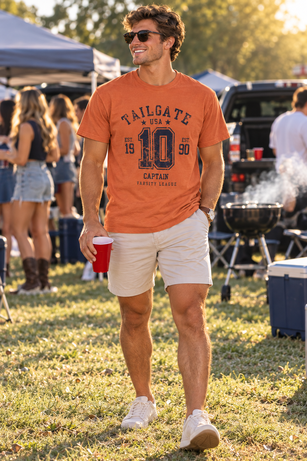 Tailgate Captain Vintage Varsity T-Shirt