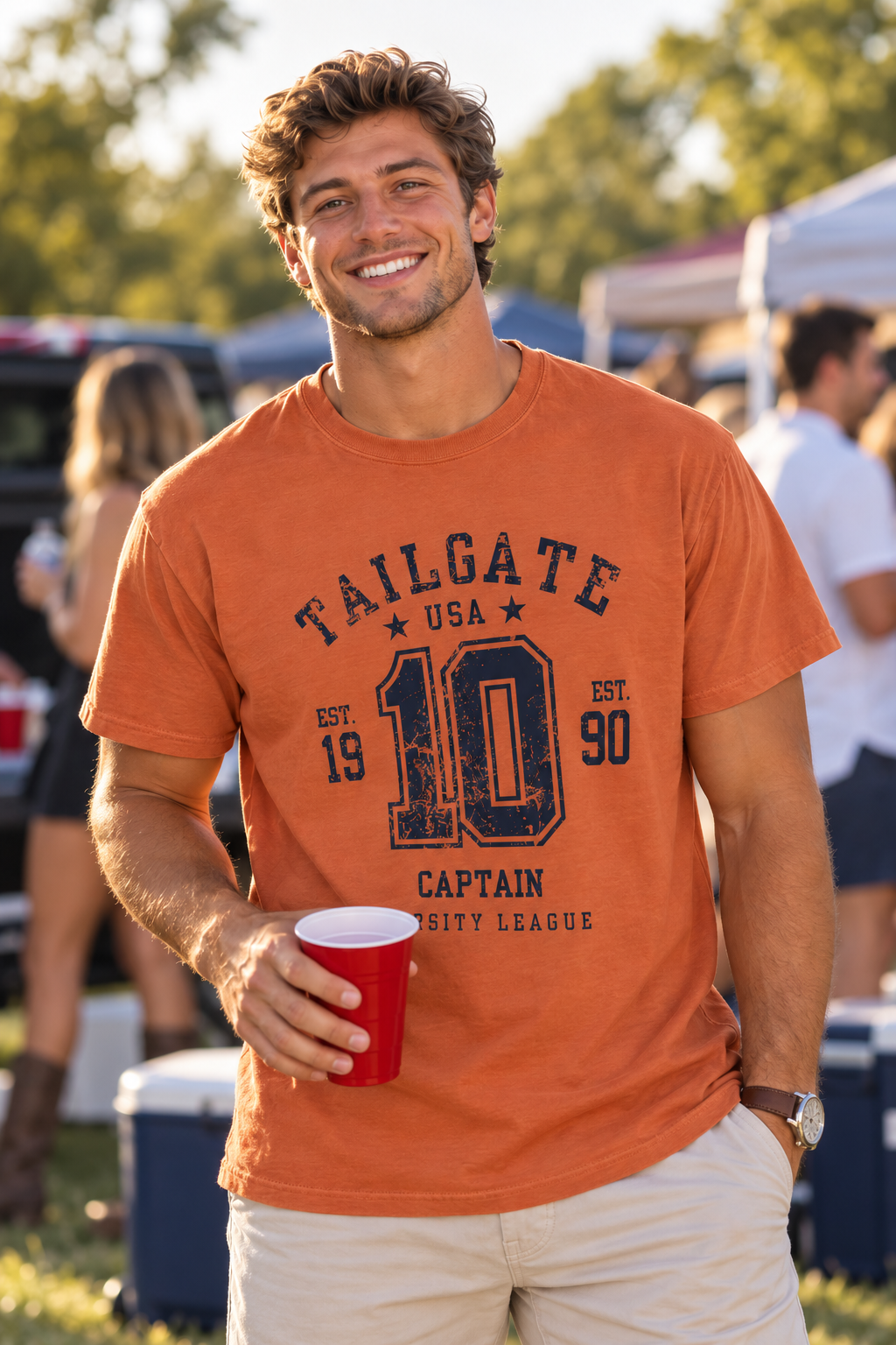 Tailgate Captain Vintage Varsity T-Shirt